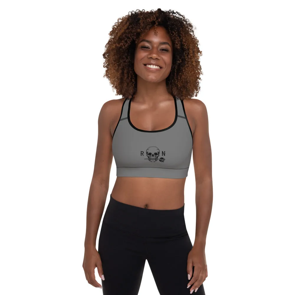 Padded Sports Bra Grey