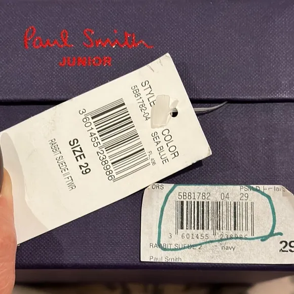 Paul Smith Junior Low Top Sneakers Size 29