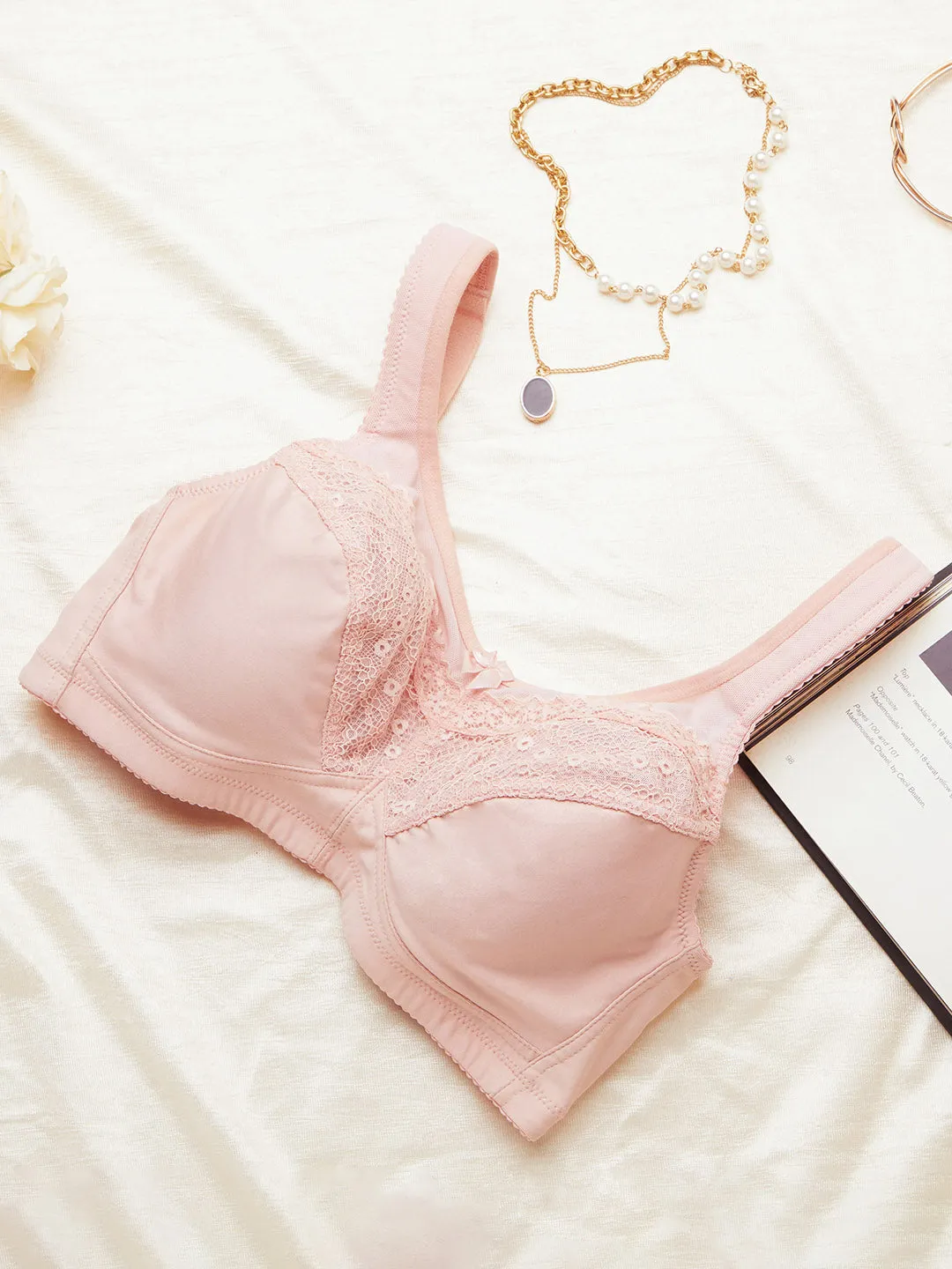 Peach Pearl Full Coverage Non-Padded Plus Size Bras Online Women