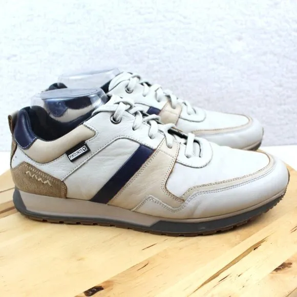 Pikolinos Sneaker Mens 41 Size 8 Beige Leather Comfort Walking Everyday Shoe