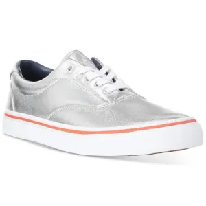 Polo Ralph Lauren Men's Silver Metallic Thorton Sneakers Size 8