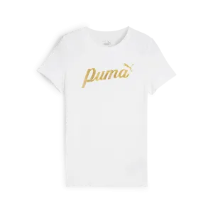 PUMA Ess  Script Metallic Girls Tee