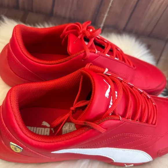 Puma Scuderia Ferrari Men’s Red Kart Cat III Trainers Sneakers Size 8