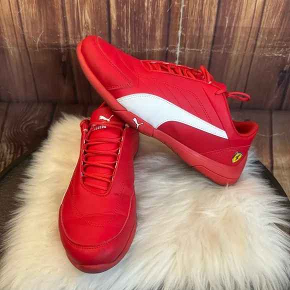 Puma Scuderia Ferrari Men’s Red Kart Cat III Trainers Sneakers Size 8