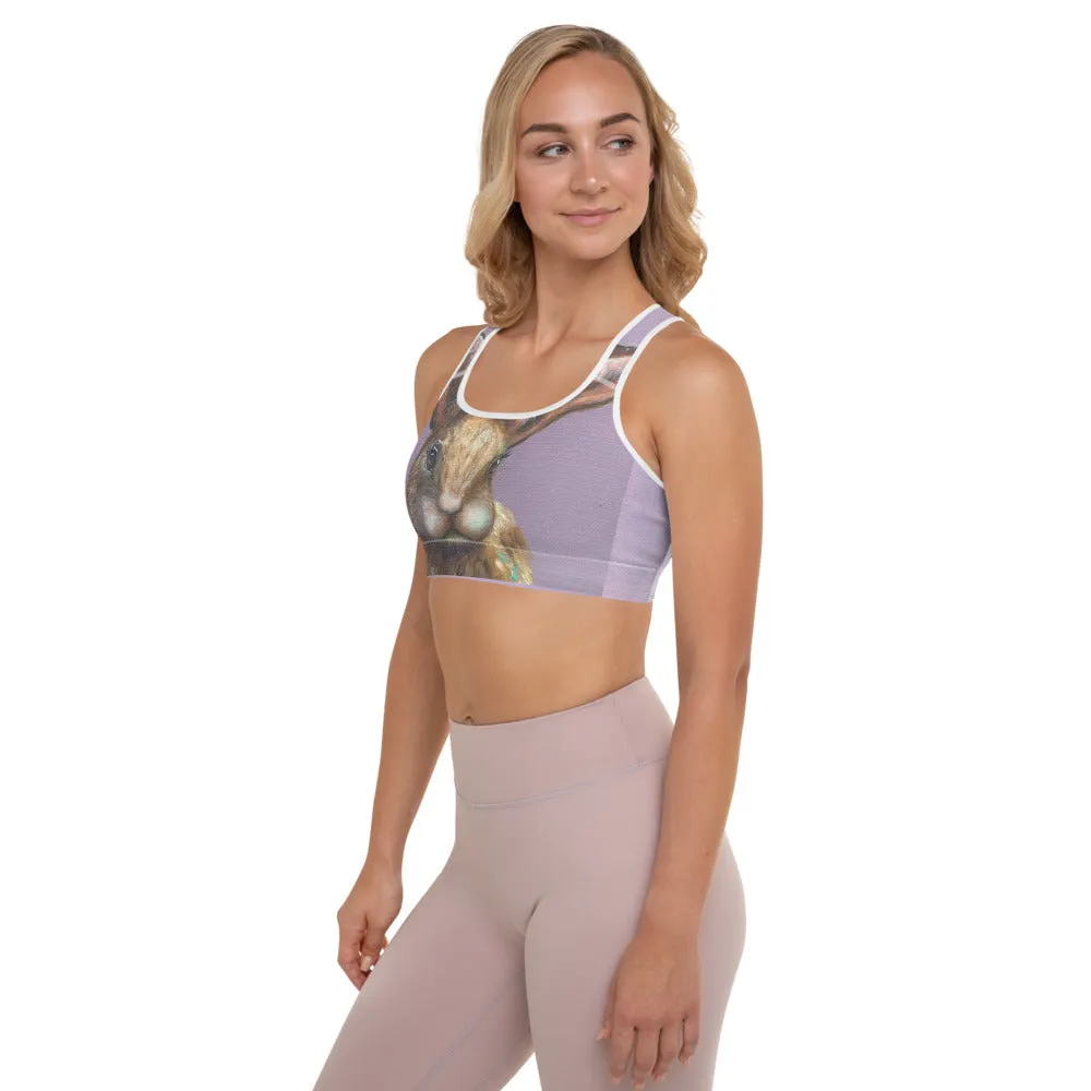 Purple Padded Sports Bra Bunny
