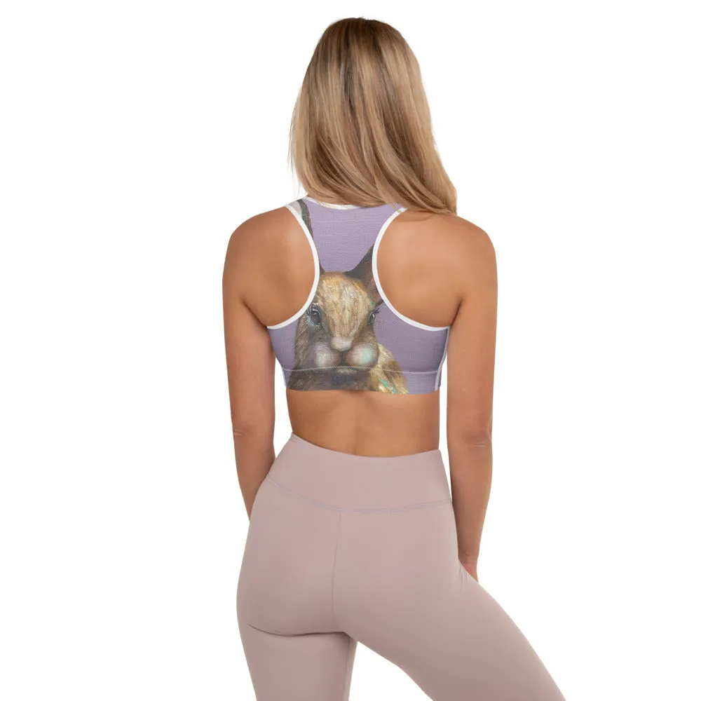 Purple Padded Sports Bra Bunny