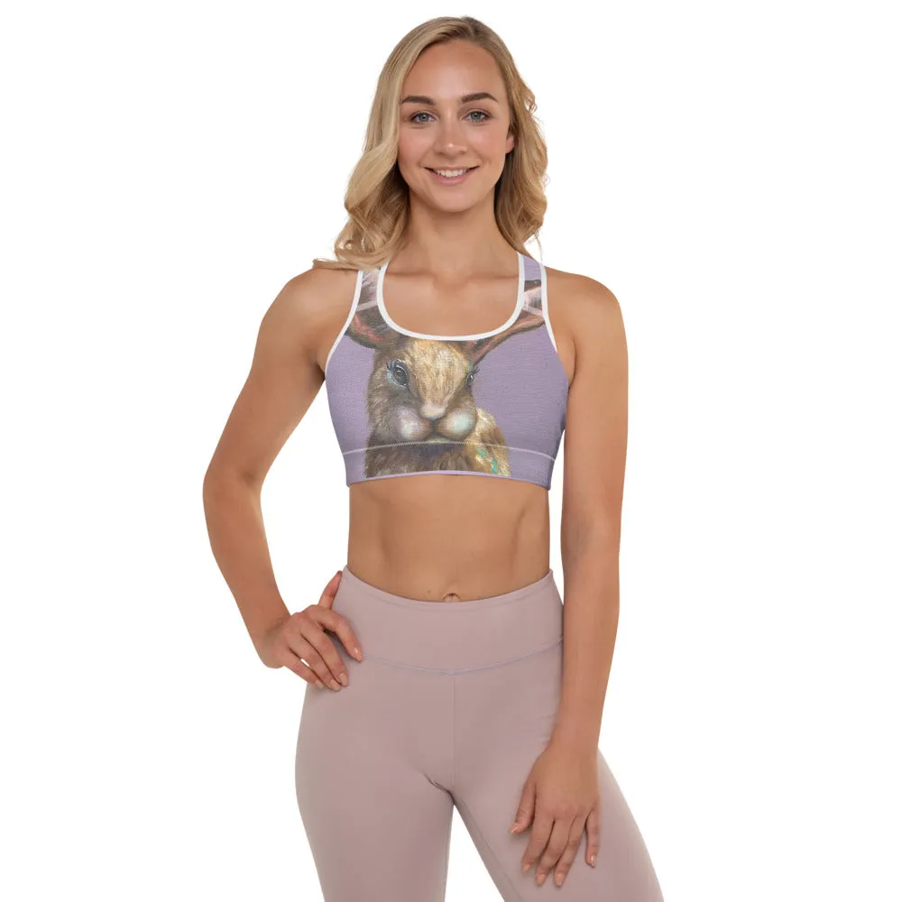 Purple Padded Sports Bra Bunny