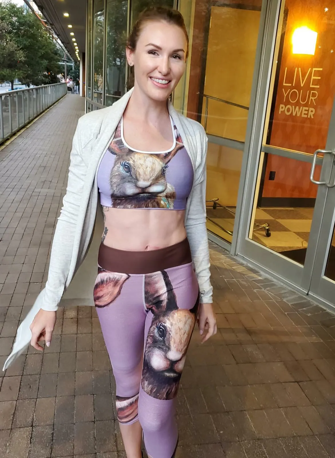 Purple Padded Sports Bra Bunny