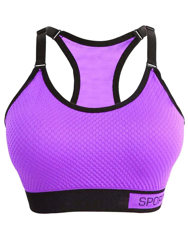 Purple Wirefree Sports & Jim,Yoga Bra For Ladies -Girls Sports Bra - By Lubunie