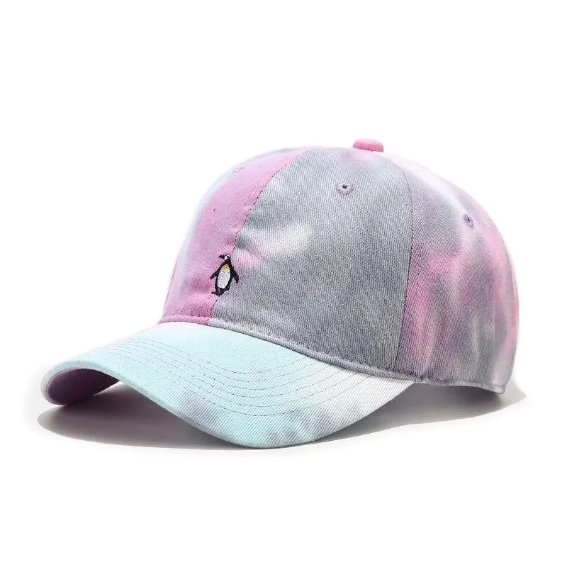 "TIE AND DYE" Casquette baseball Bleu Blanc Vert - URB1™
