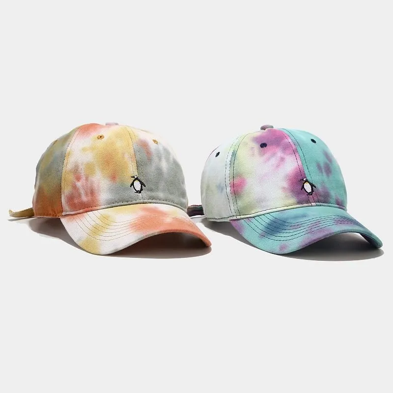 "TIE AND DYE" Casquette baseball Bleu Blanc Vert - URB1™