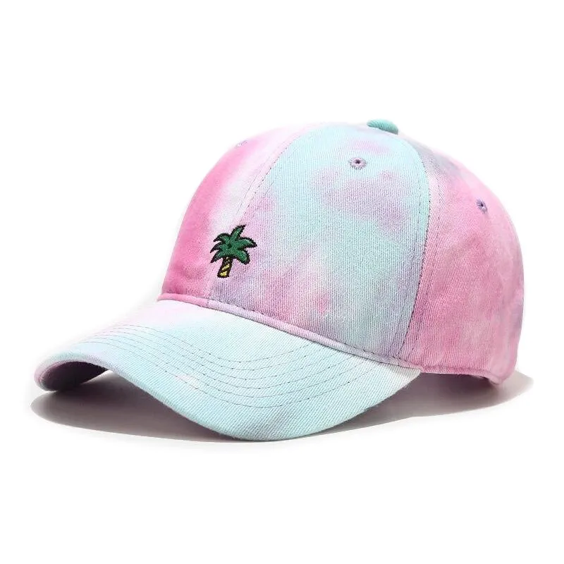 "TIE AND DYE" Casquette baseball Bleu Blanc Vert - URB1™