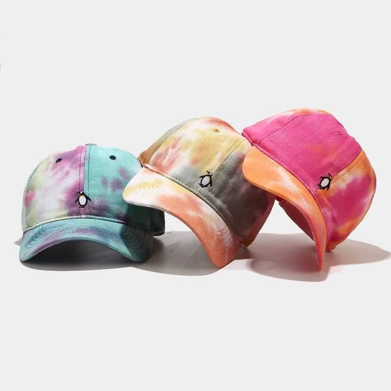 "TIE AND DYE" Casquette baseball Bleu Blanc Vert - URB1™