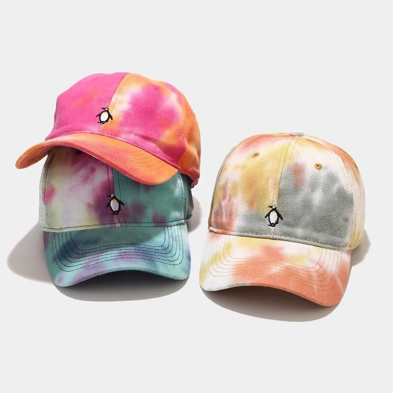 "TIE AND DYE" Casquette baseball Bleu Blanc Vert - URB1™