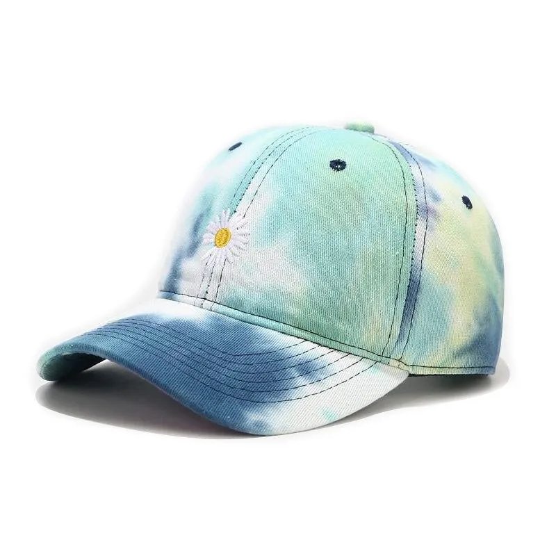 "TIE AND DYE" Casquette baseball Bleu Blanc Vert - URB1™