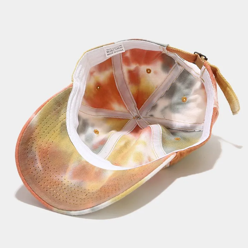"TIE AND DYE" Casquette baseball Orange Jaune Blanc - URB1™