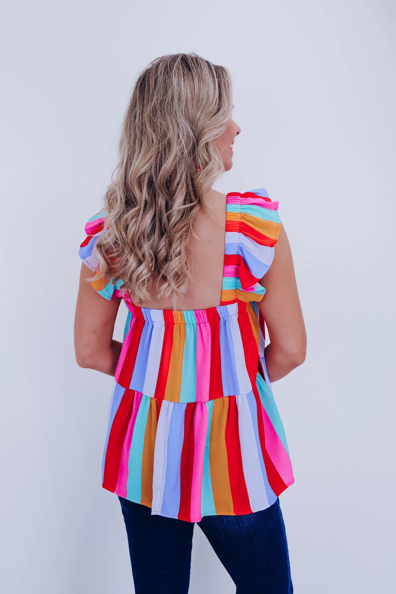 Rainbow Baby Doll Tank Top