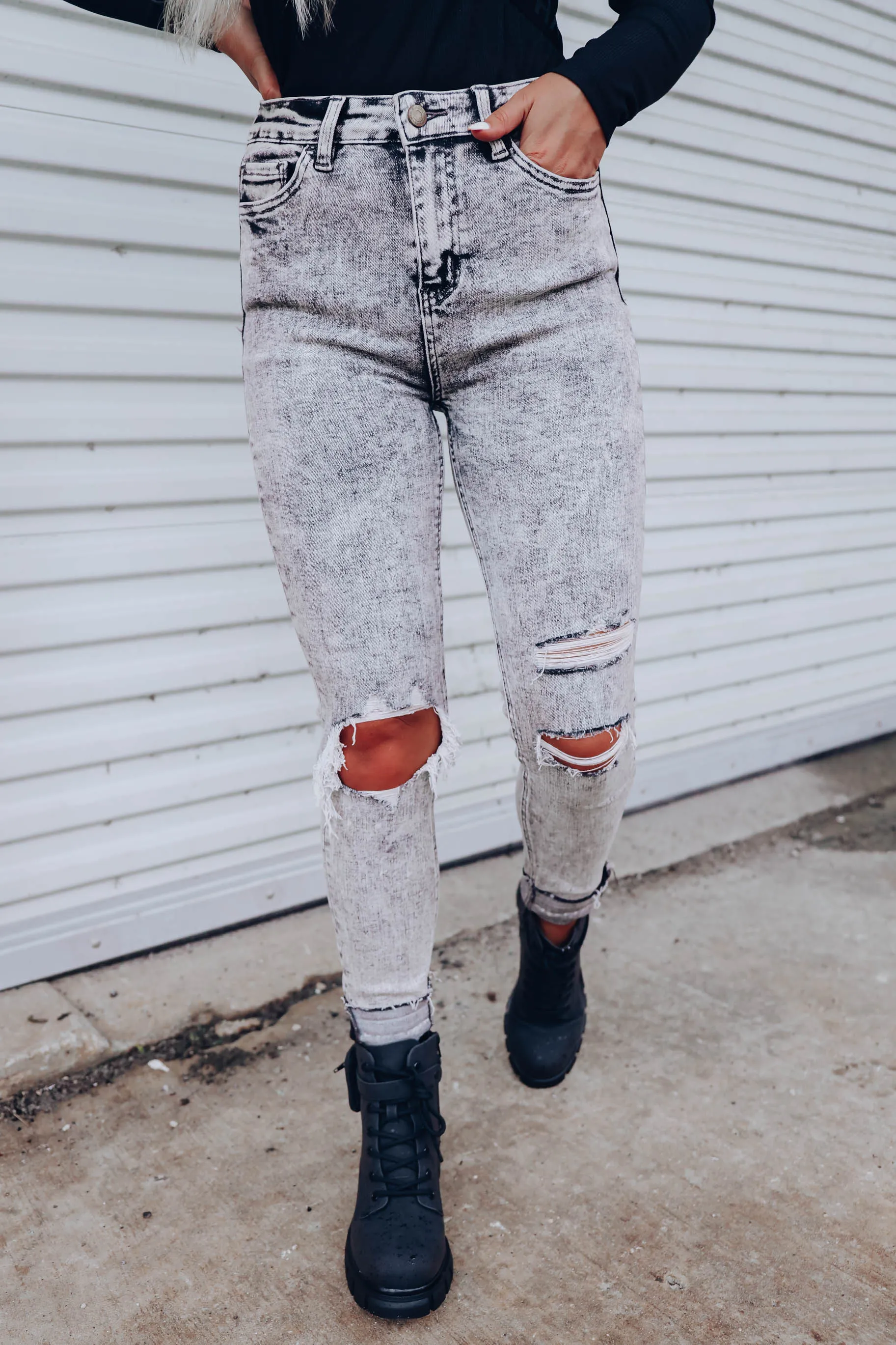 Reba Released Hem Skinny Jeans