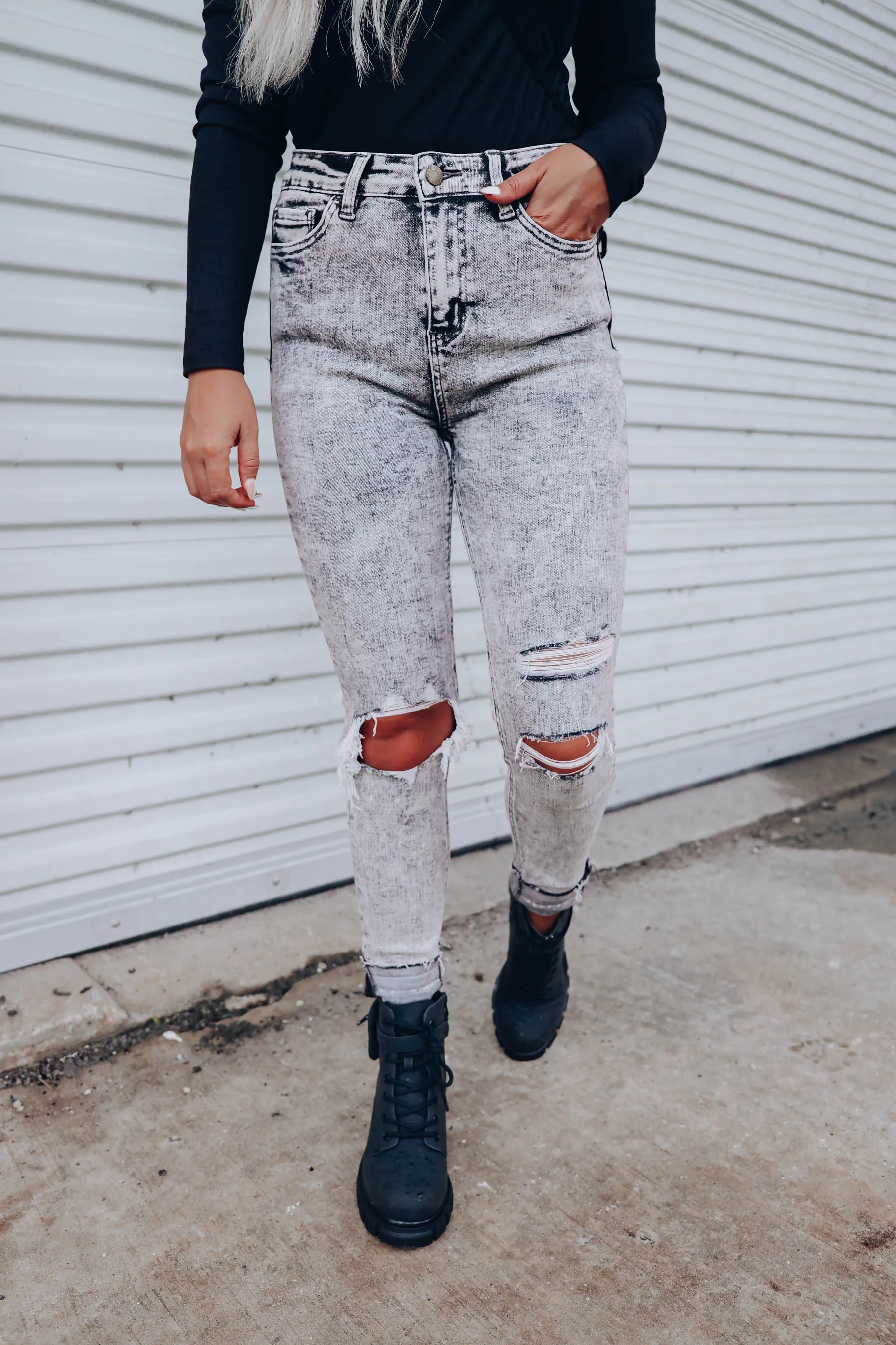 Reba Released Hem Skinny Jeans