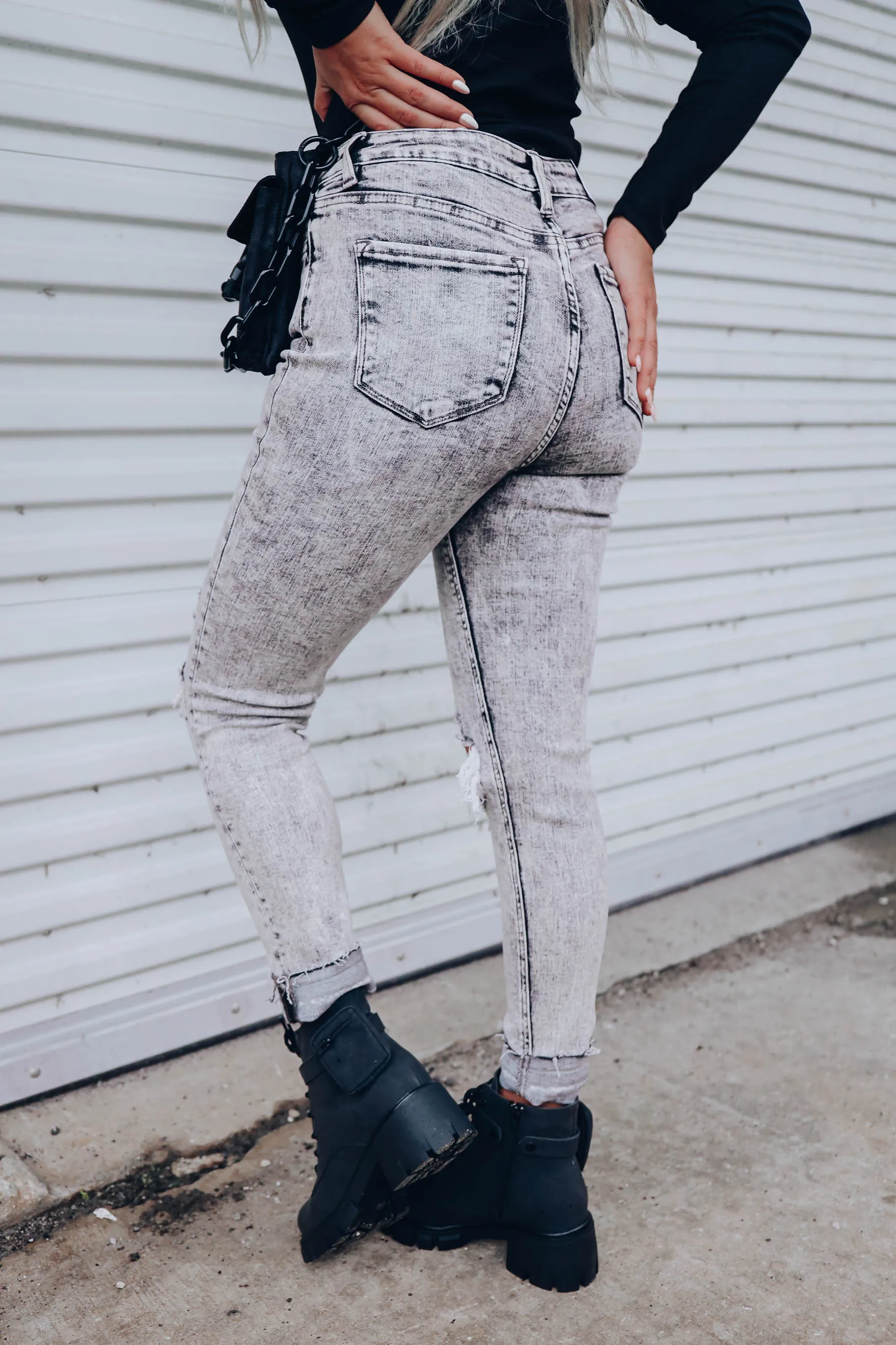 Reba Released Hem Skinny Jeans