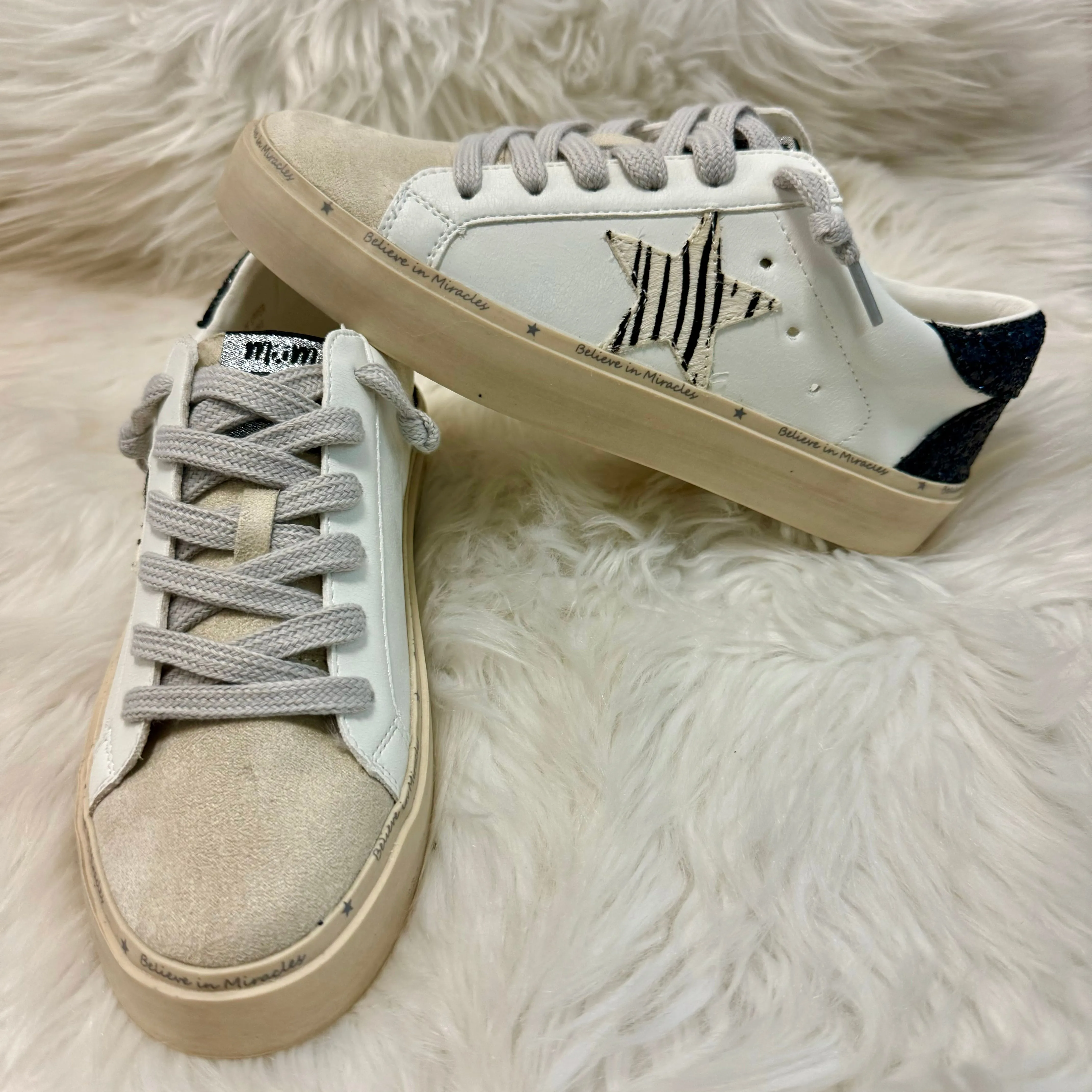 REBA White/Black Tennies