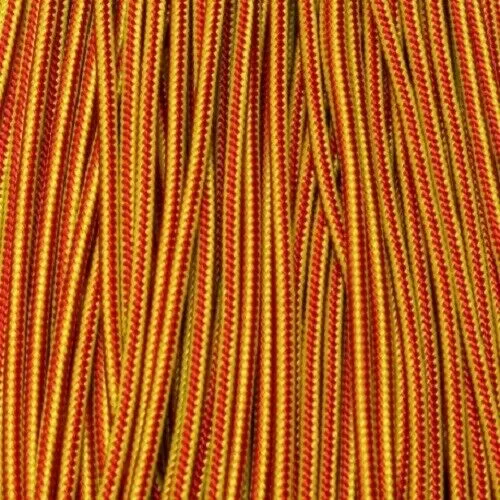 Red and Canary Yellow Boot Laces  3mm Paracord Steel Tip Shoelaces