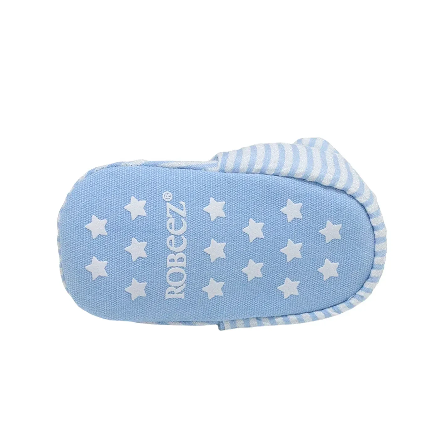 Robeez Blue Seersucker Snap Bootie