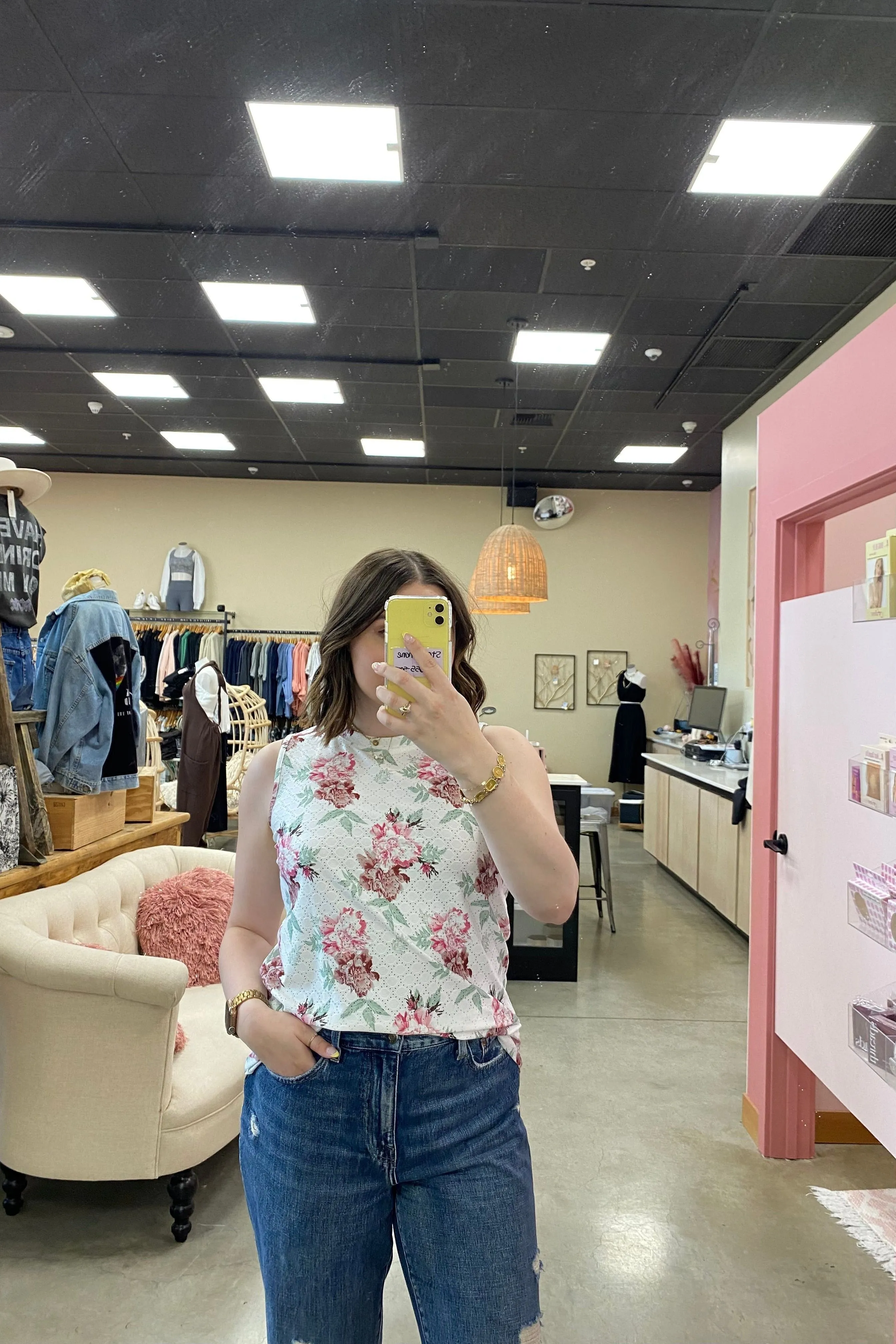 Round Neck Sleeveless Top