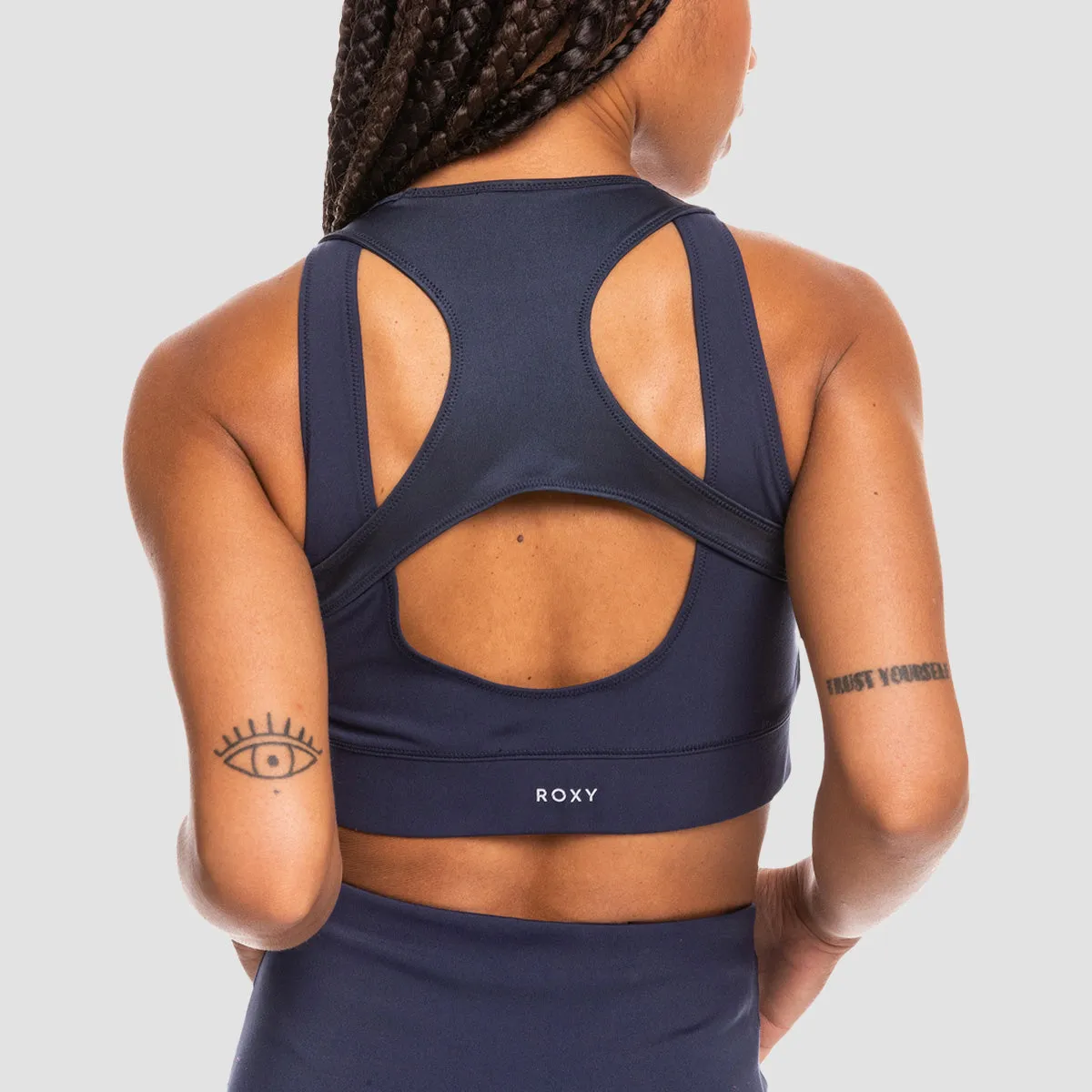 Roxy Interstellar Disco Medium Support Sports Bra Mood Indigo - Womens