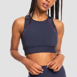 Roxy Interstellar Disco Medium Support Sports Bra Mood Indigo - Womens