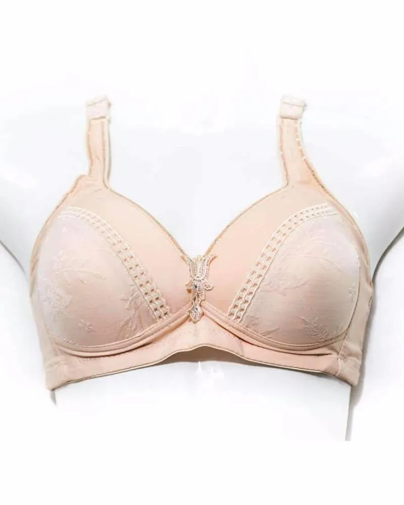 Seamed Cup Single Padded Skin Bra