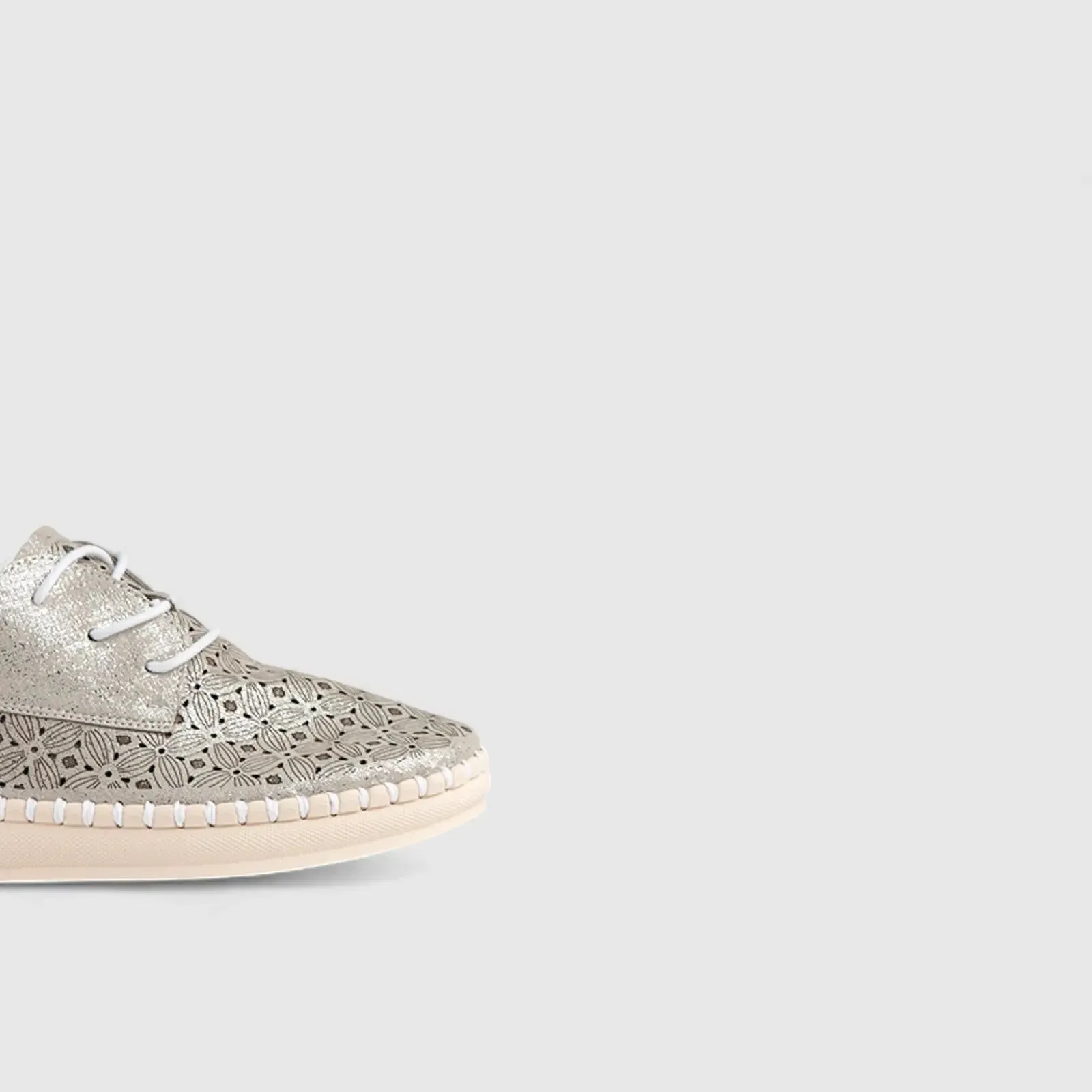 Serena Comfort Casual Oxfords Silver 01366