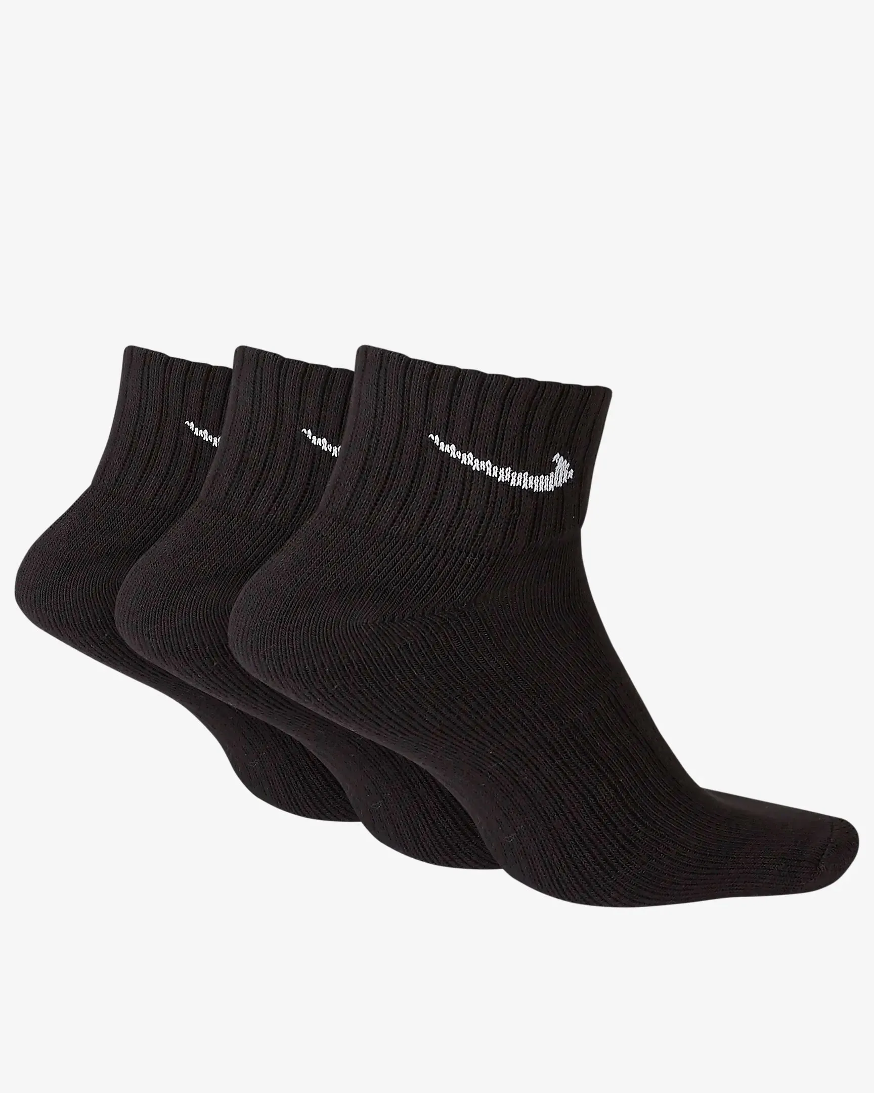 SET DI 3 PAIA DI CALZINI NIKE CORTI UNISEX BLACK WHITE