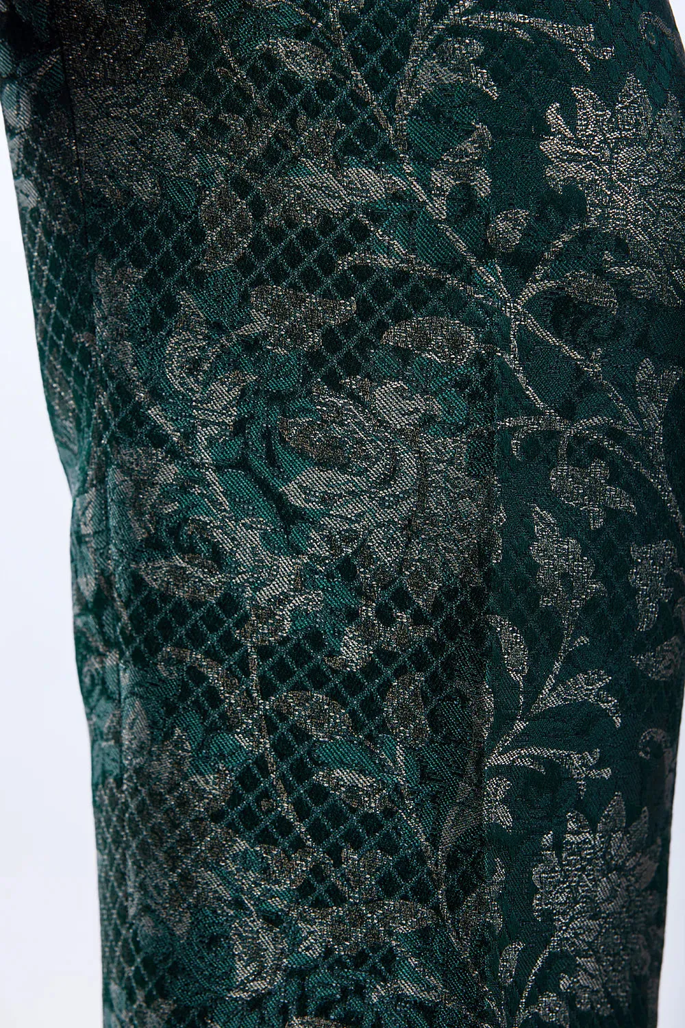 SG Emerald Green Mirror Open Sherwani Set