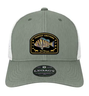 Sheepshead Toothy Critters Performance Dark Grey White Hat