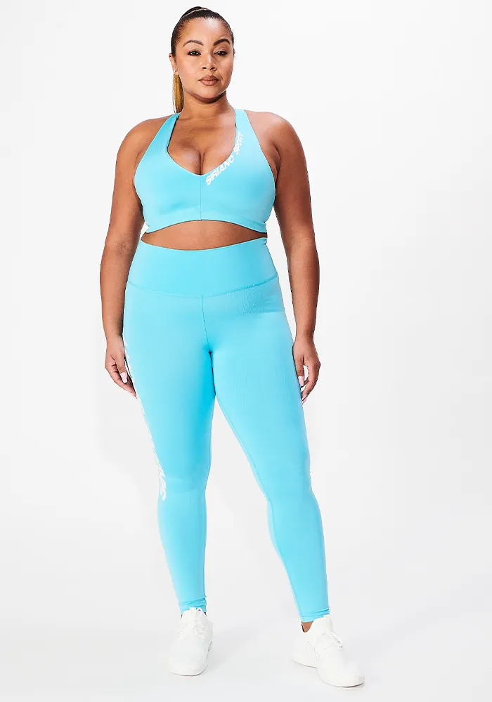 Siriano Sport V-neck Sports Bra in Teal