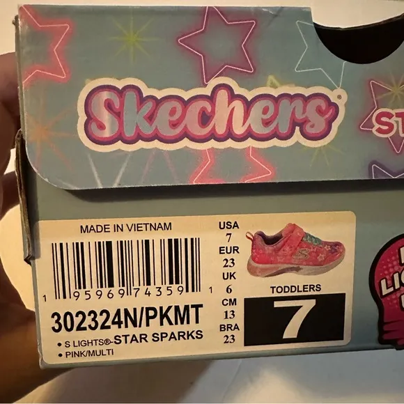 Skechers S-Light Star Collection Light Up Girls Sneakers