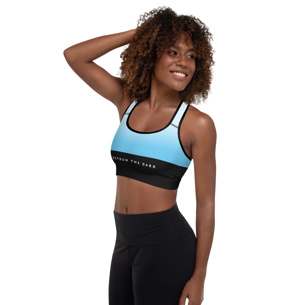 Sky Blue Padded Sports Bra