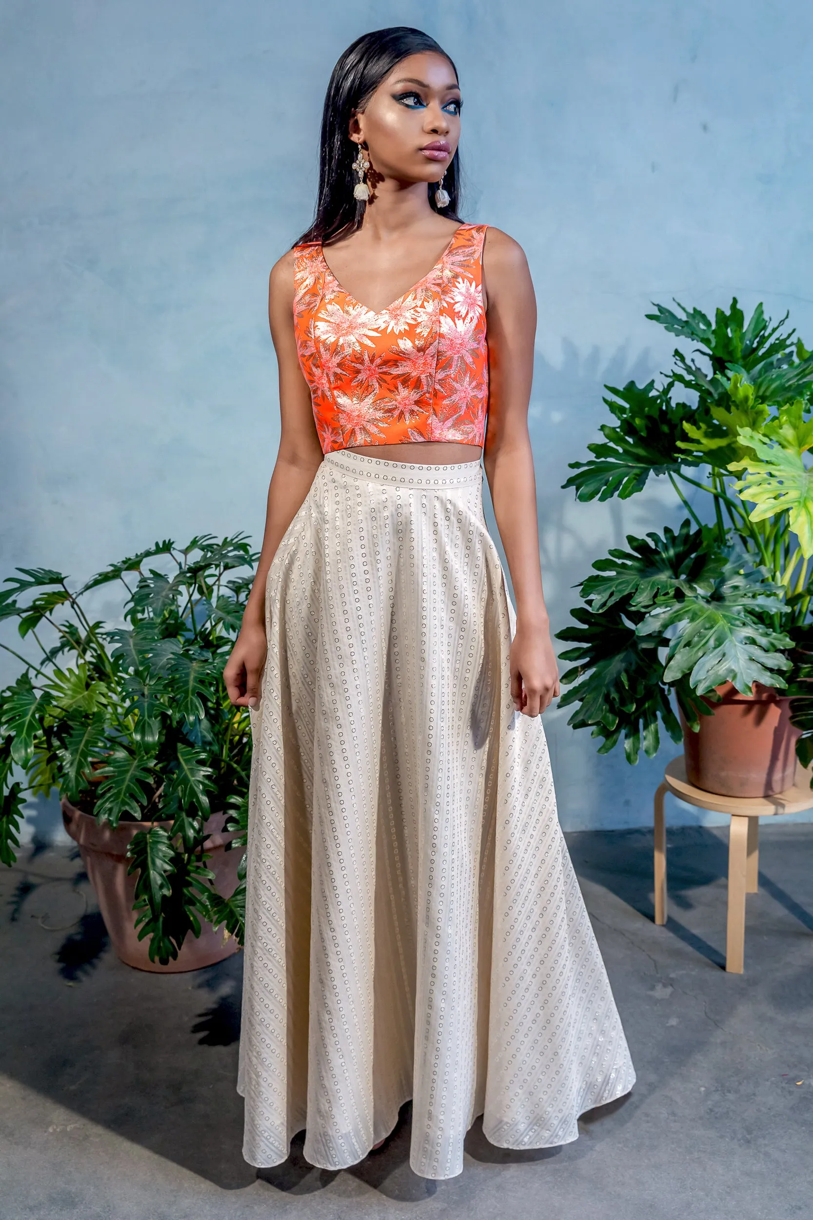 SONIA Neon Jacquard Top