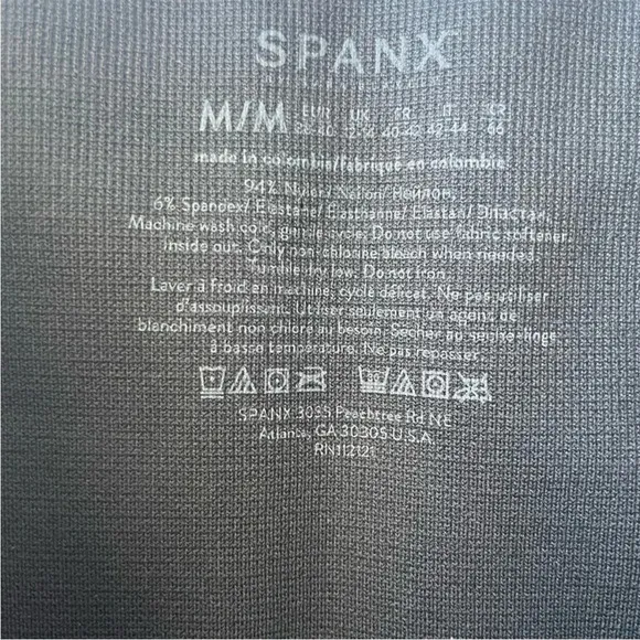 Spanx Lamn Camo Bike Athletic Shorts size M black gray NWT