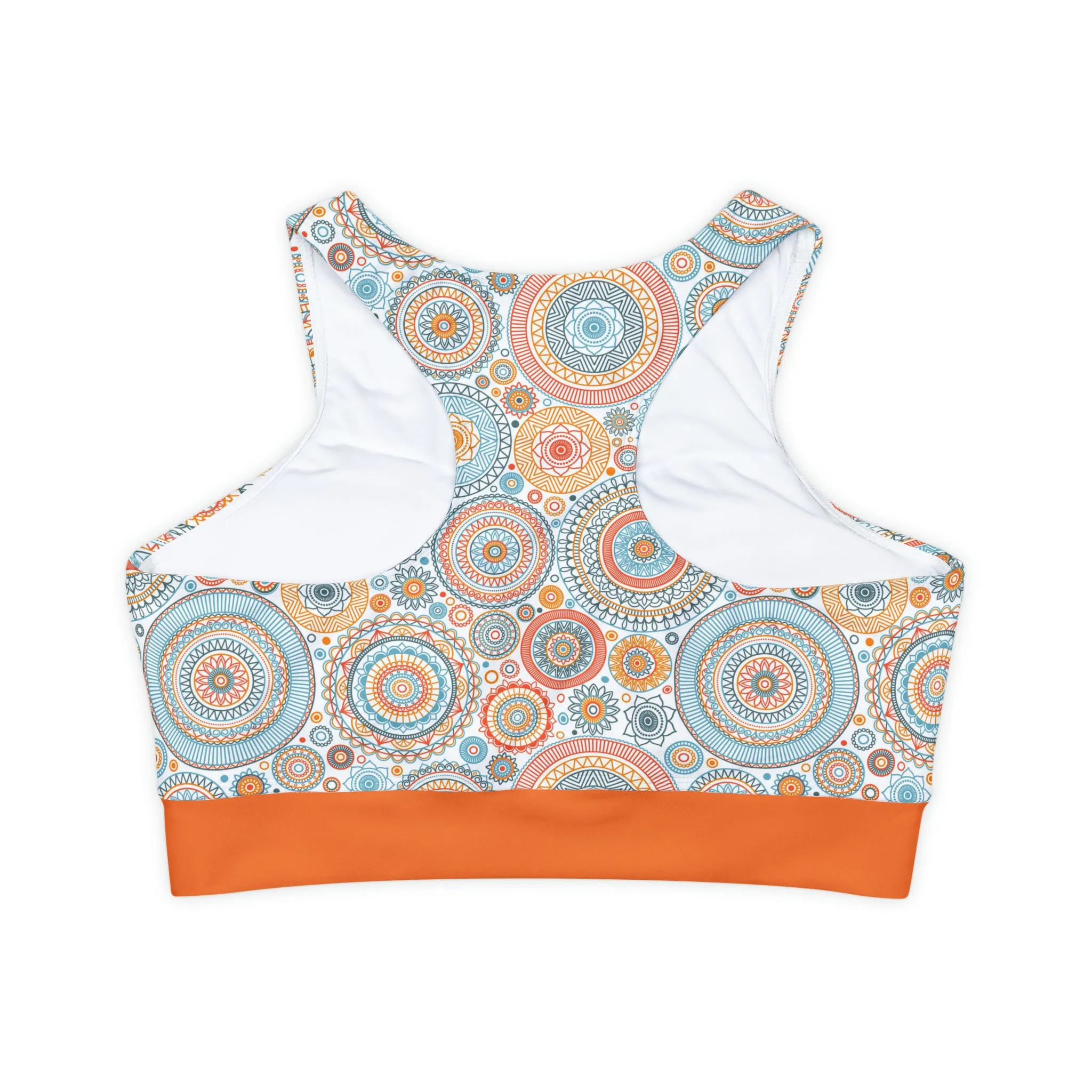 Spirograph Inspired Fully Lined, Padded Sports Bra