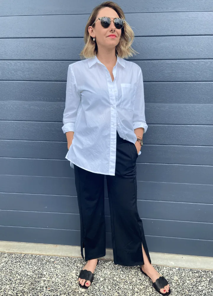 Split Hem Wide Leg Pants