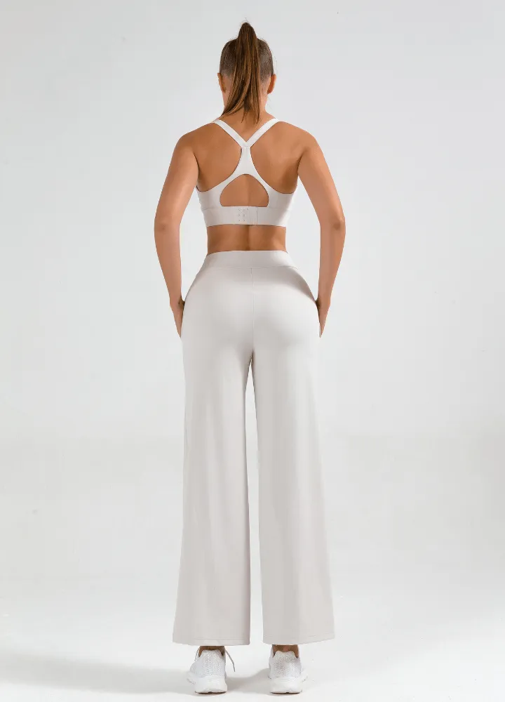 Split Hem Wide Leg Pants