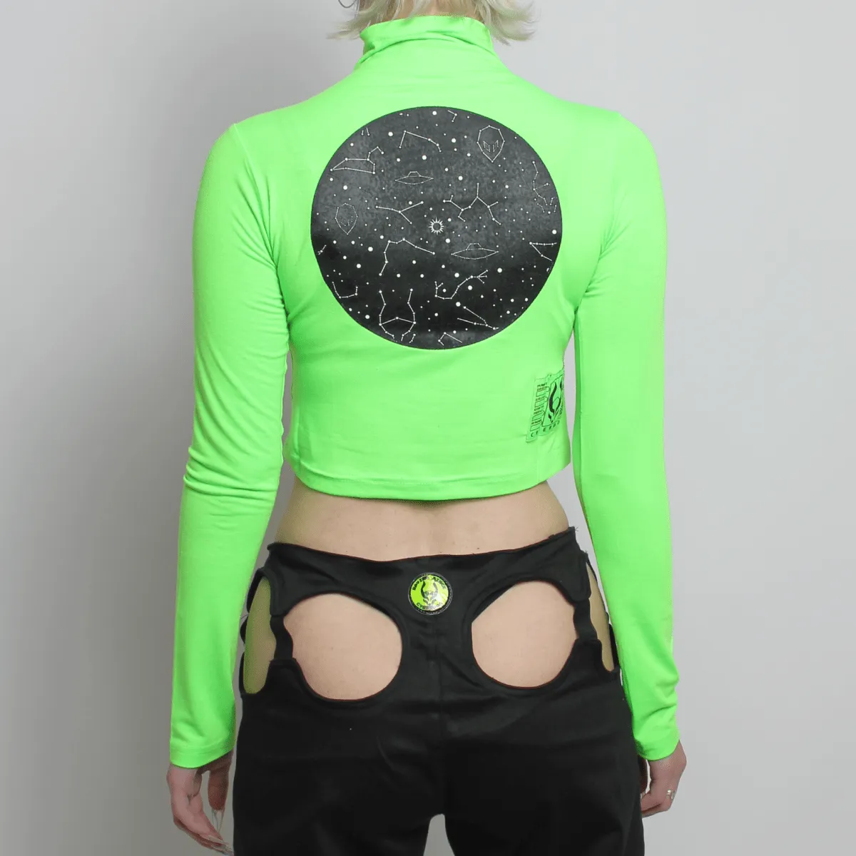 STARGAZER HIGH NECK TOP GREEN