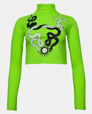 STARGAZER HIGH NECK TOP GREEN