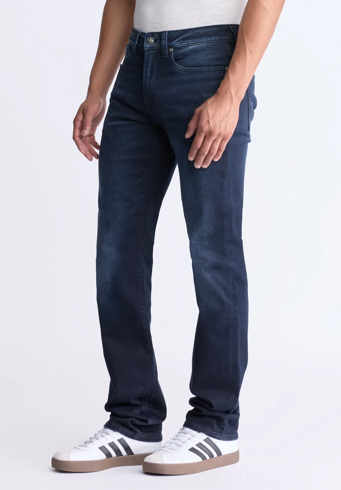 Straight Six Men's Jeans, Dark Antique Blue - BM26013