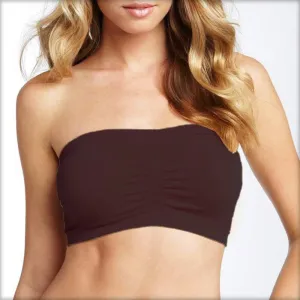 Strapless Padded Sports Brown Bra