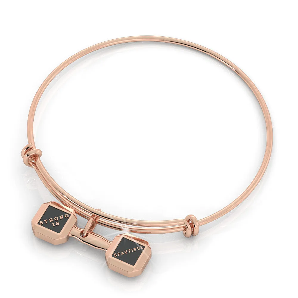 Strong is Beautiful Dumbbell pendant