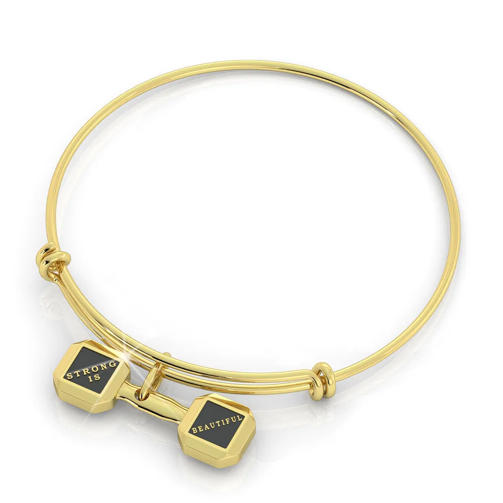 Strong is Beautiful Dumbbell pendant