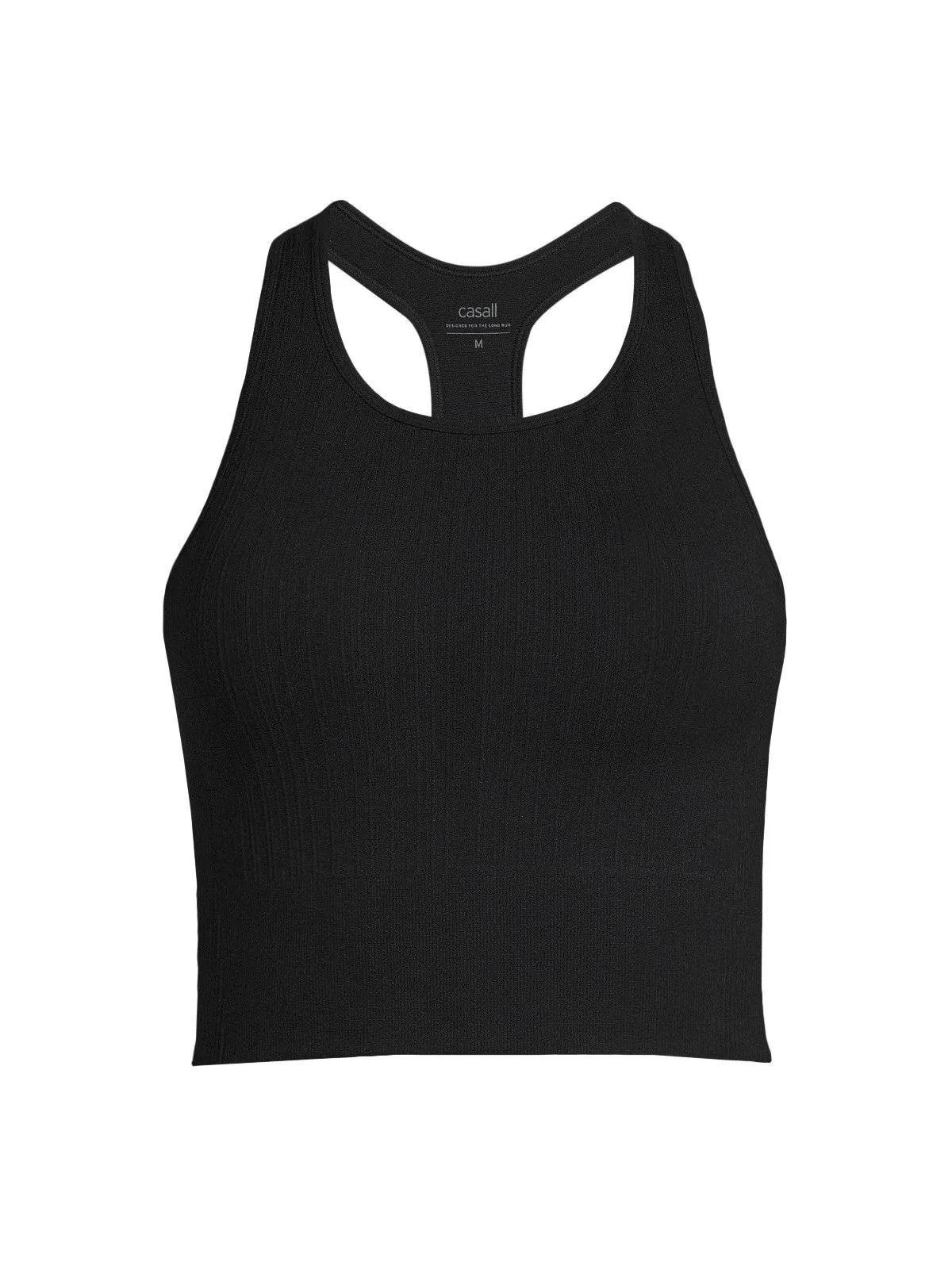 Top CASALL Multi Rib Seamless Padded Sports Top czarny